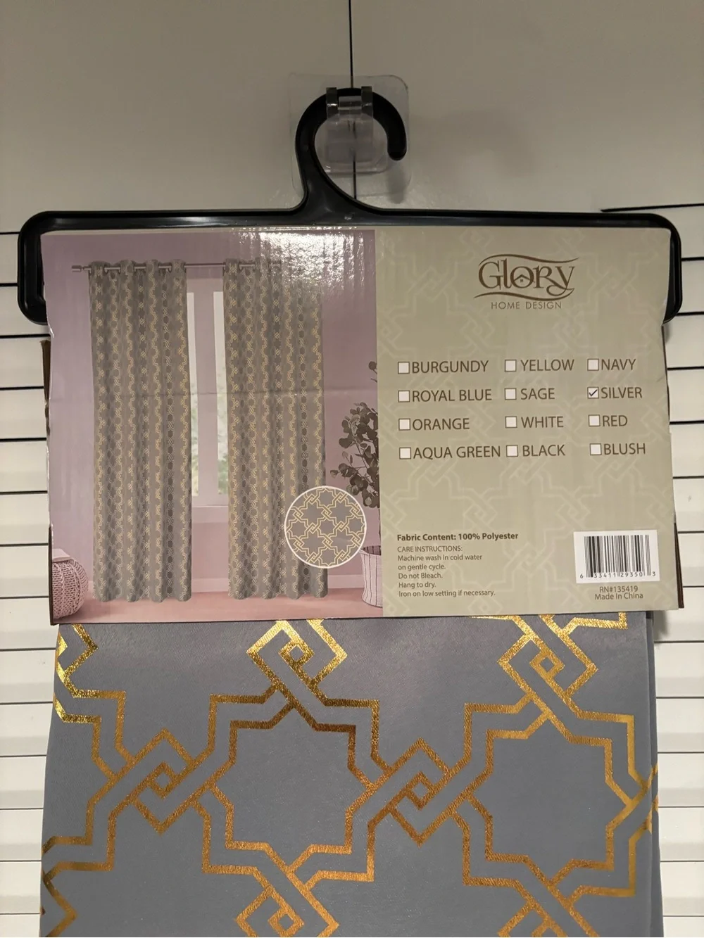 1 pair of GLO jeans Nadine Gold Geometric Grommet Blackout Panel - Gray & Gold